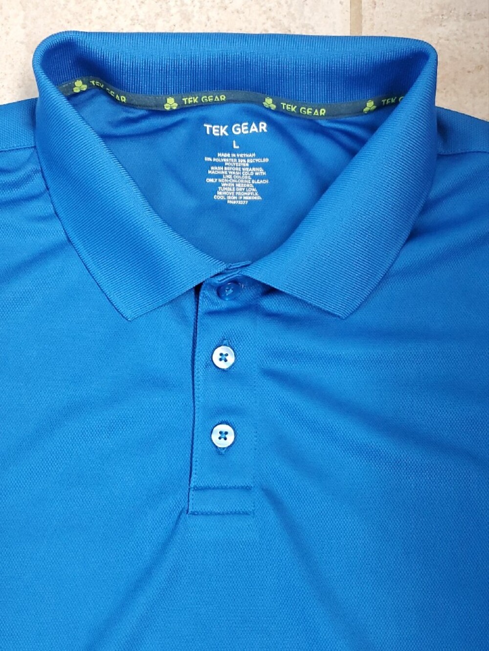 tek gear Royal Blue Men's Polo Shirt - Performance Style - Picture 3 of 4